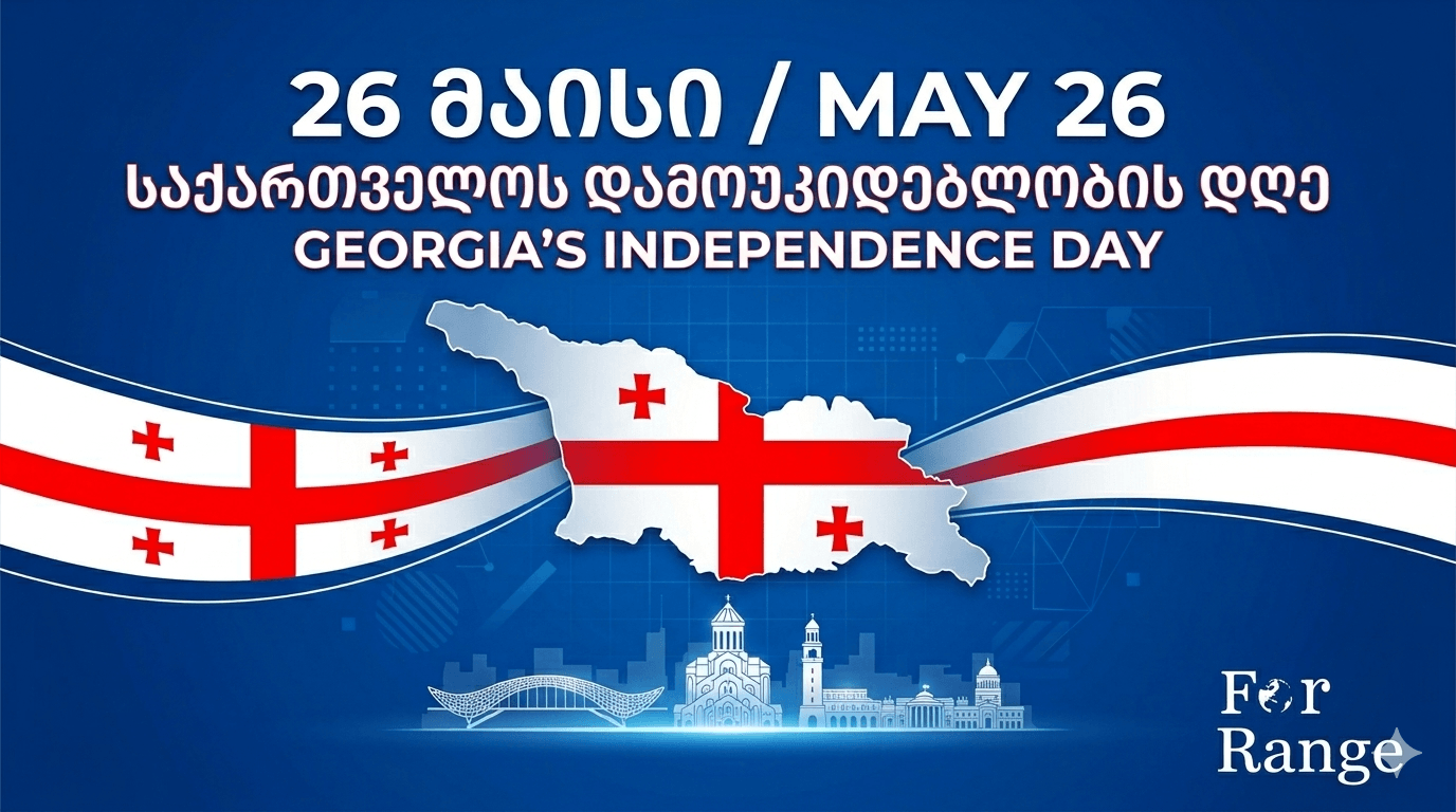 🇬🇪 გილოცავთ 26 მაისს — საქართველოს დამოუკიდებლობის დღეს!